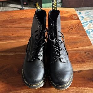 Dr. Martens Black Leather Combat Boots